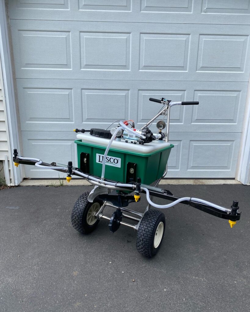 Lesco with boom sprayer